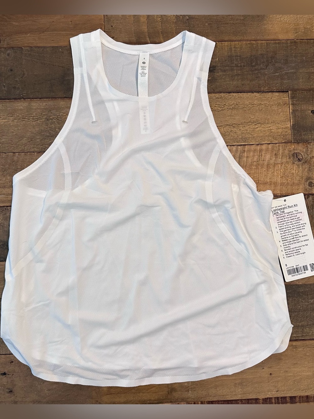 ⭐️NWT Lululemon Lightweight Run Kit Tank Top - White/Size 8